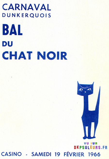 Voici l'affiche du bal du Chat Noir 1966