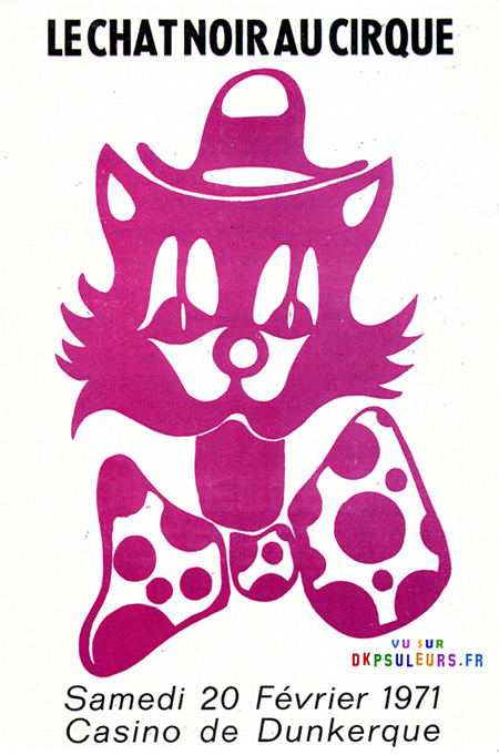 Voici l'affiche du bal du Chat Noir 1971
